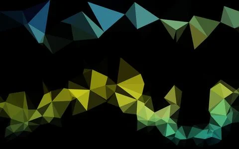 Dark Blue, Yellow vector abstract polygonal texture. Illustrazione stock