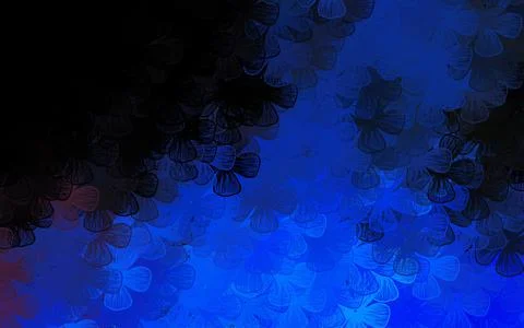 Dark Blue, Yellow vector abstract pattern with trees, branches. 스톡 일러스트