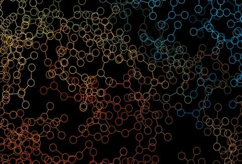 Dark Blue, Yellow vector backdrop with artificial intelligence data. Stock Illustration