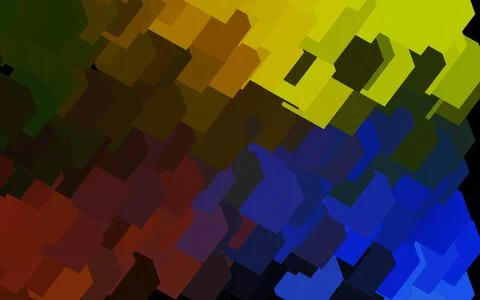 Dark Blue, Yellow vector backdrop with rhombus. Stock Illustration