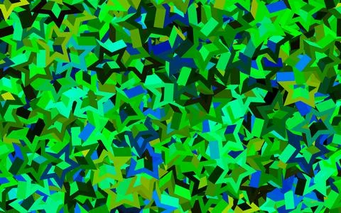 Dark Blue, Yellow vector backdrop with small and big stars. Stock Illustration