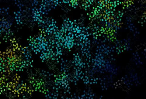 Dark Blue, Yellow vector backdrop with artificial intelligence data. Stockillustratie
