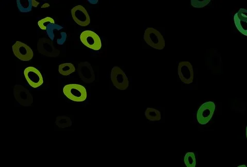 Dark Blue, Yellow vector background with bubbles. Stock Illustration