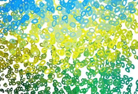 Dark Blue, Yellow vector background with bubbles. Stock Illustration