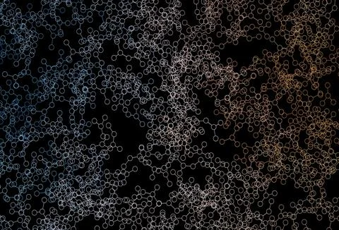 Dark Blue, Yellow vector background with forms of artificial intelligence. Illustrazione stock