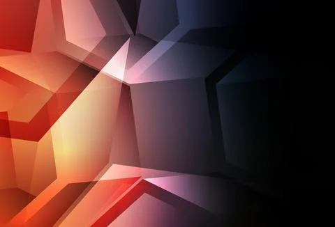 Dark Blue, Yellow vector background with triangles, rectangles. Stock-Illustration