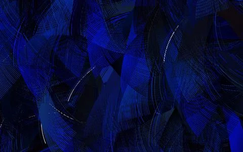 Dark Blue, Yellow vector background with wry lines. Stock Illustration