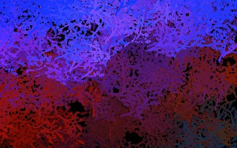 Dark Blue, Yellow vector doodle pattern with trees, branches. Illustrazione stock