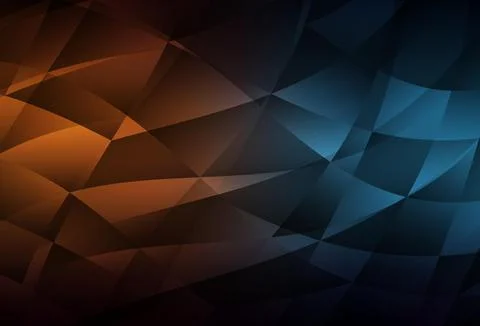 Dark Blue, Yellow vector gradient triangles pattern. Stock Illustration