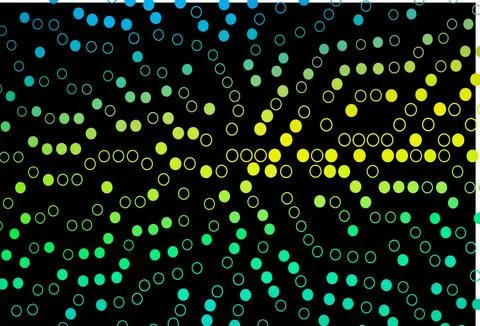 Dark Blue, Yellow vector layout with circle shapes. Illustrazione stock