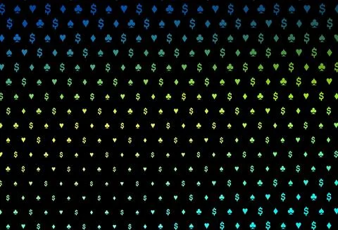 Dark blue, yellow vector layout with elements of cards. Ilustración de archivo