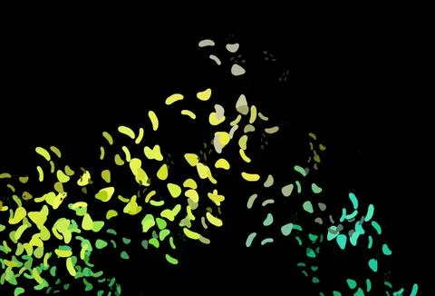 Dark Blue, Yellow vector pattern with chaotic shapes. Stock Illustration