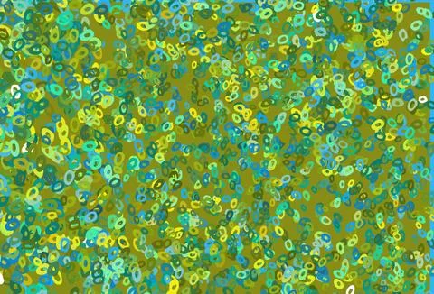 Dark Blue, Yellow vector pattern with spheres. Illustrazione stock