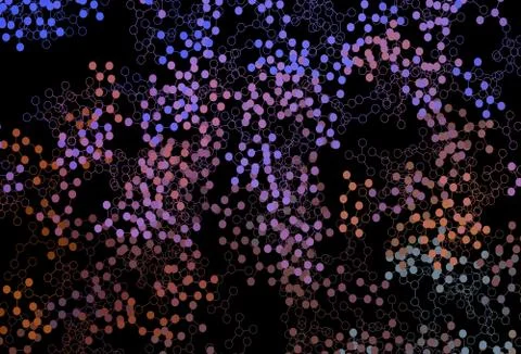Dark Blue, Yellow vector pattern with artificial intelligence network. Stockillustratie