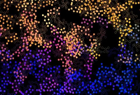 Dark Blue, Yellow vector pattern with artificial intelligence network. 스톡 일러스트