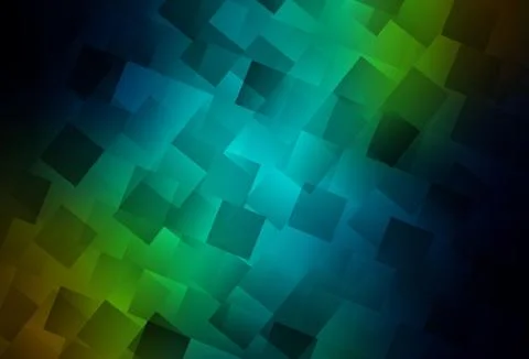 Dark Blue, Yellow vector pattern in square style. Stock Illustration