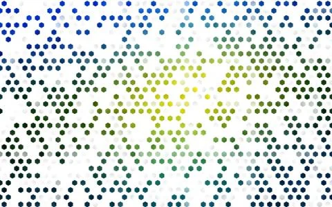 Dark Blue, Yellow vector pattern with colorful hexagons. Illustrazione stock