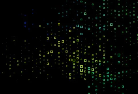 Dark Blue, Yellow vector pattern in square style. Stock Illustration