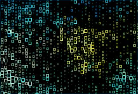 Dark Blue, Yellow vector pattern in square style. Stock Illustration