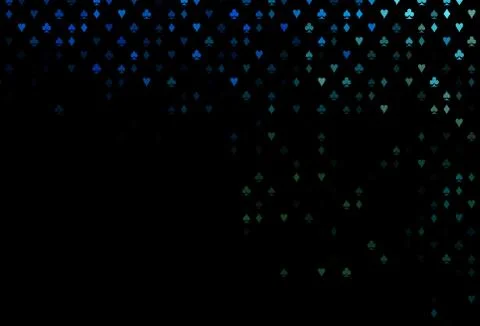 Dark Blue, Yellow vector pattern with symbol of cards. Illustrazione stock