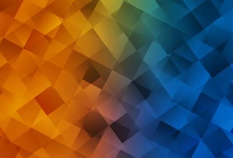 Dark Blue, Yellow vector pattern in square style. イラスト素材