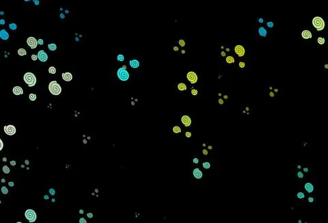 Dark Blue, Yellow vector pattern with lava shapes. Stock Illustration