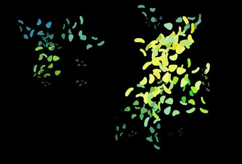 Dark Blue, Yellow vector pattern with chaotic shapes. Stock Illustration