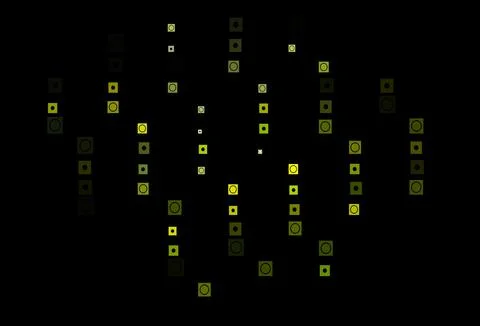 Dark Blue, Yellow vector pattern in square, circular style. Stock Illustration