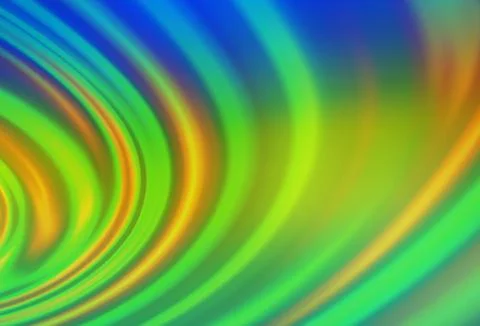 Dark Blue, Yellow vector pattern with liquid shapes. イラスト素材