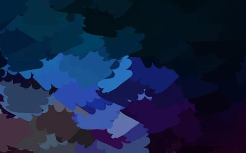 Dark Blue, Yellow vector pattern with random forms. 스톡 일러스트