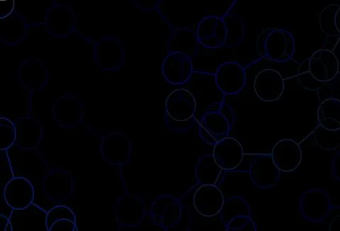 Dark Blue, Yellow vector pattern with artificial intelligence network. Illustrazione stock