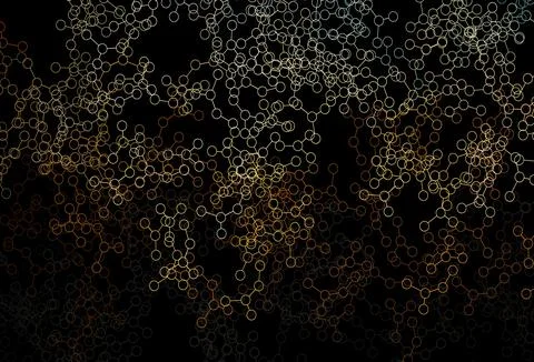 Dark Blue, Yellow vector pattern with artificial intelligence network. 스톡 일러스트