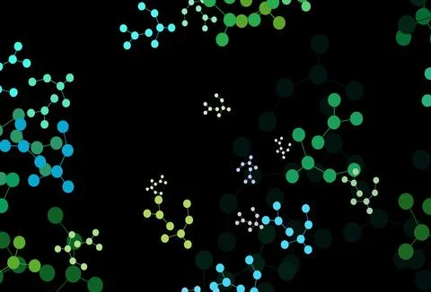 Dark Blue, Yellow vector pattern with artificial intelligence network. Stockillustratie