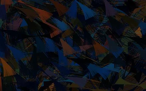 Dark Blue, Yellow vector pattern with random forms. Illustrazione stock