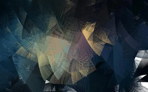 Dark Blue, Yellow vector pattern with random forms. 库存插图