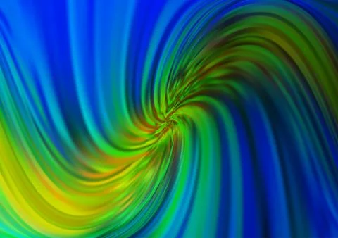 Dark Blue, Yellow vector pattern with liquid shapes. イラスト素材