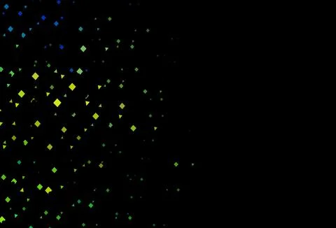 Dark blue, yellow vector pattern in polygonal style with circles. Illustrazione stock