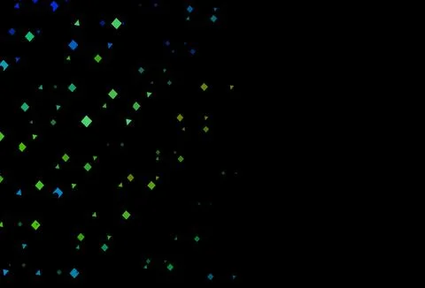 Dark blue, yellow vector pattern in polygonal style with circles. 스톡 일러스트