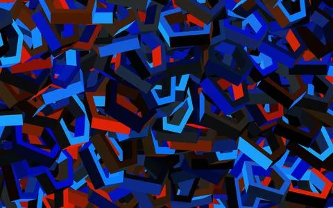 Dark Blue, Yellow vector pattern with colorful hexagons. Stock Illustration