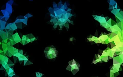 Dark Blue, Yellow vector polygonal template. Illustration