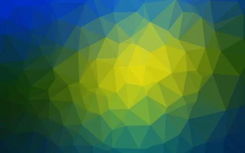 Dark Blue, Yellow vector polygonal pattern. Stock Illustration