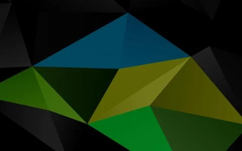 Dark Blue, Yellow vector polygonal pattern. Ilustración de archivo