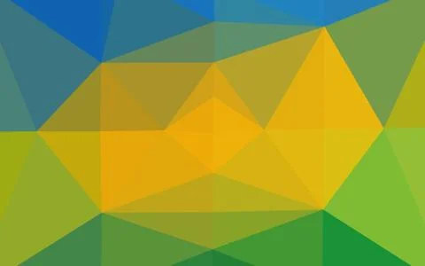 Dark Blue, Yellow vector shining triangular pattern. Stock Illustration
