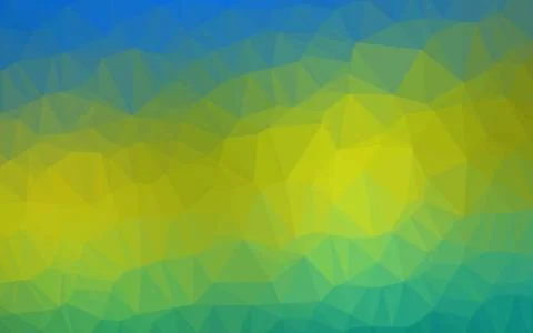 Dark Blue, Yellow vector shining triangular pattern. Stock Illustration