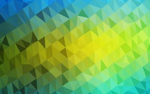 Dark Blue, Yellow vector shining triangular pattern. 库存插图