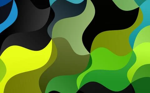 Dark Blue, Yellow vector template with bent ribbons. Stock Illustration