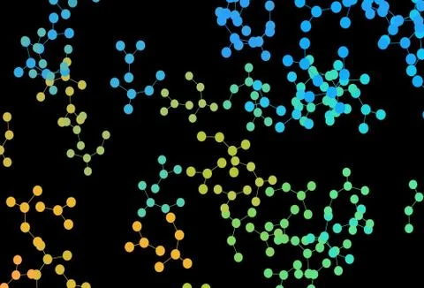 Dark Blue, Yellow vector template with artificial intelligence structure. Stock Illustration