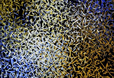 Dark Blue, Yellow vector template with repeated sticks. Stock Illustration