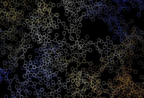 Dark Blue, Yellow vector template with artificial intelligence structure. Stock Illustration