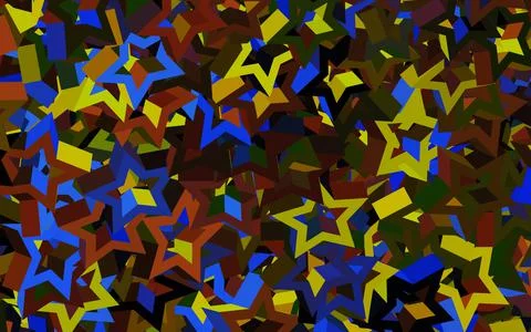 Dark Blue, Yellow vector template with sky stars. Stock Illustration